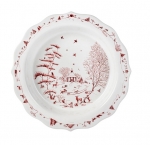 Country Estate Pie Dish - Winter Frolic  Measurements: 11.5\W x 2.0\H x 11.5\L
Made in: Portugal
Made of: Ceramic

Care:  Dishwasher, Oven, Microwave, and Freezer Safe 
